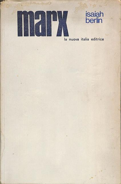 Karl Marx - Isaiah Berlin - copertina