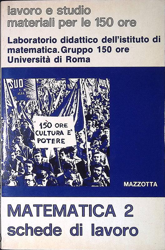 Matematica 2. Schede di lavoro - copertina