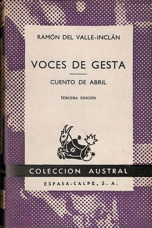 Voces de gesta. Cuento da abril - Ramón del Valle-Inclán - copertina