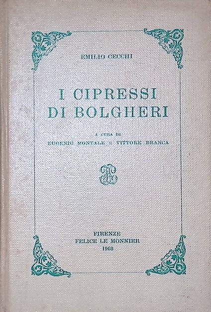 I cipressi di Bolghieri - copertina