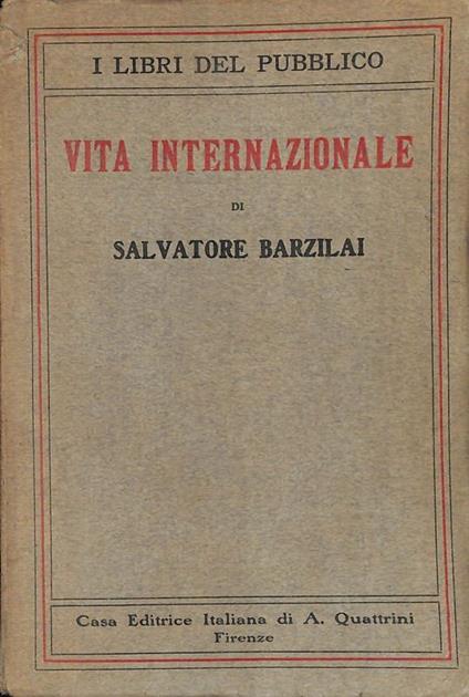 Vita internazionale - Salvatore Barzilai - copertina