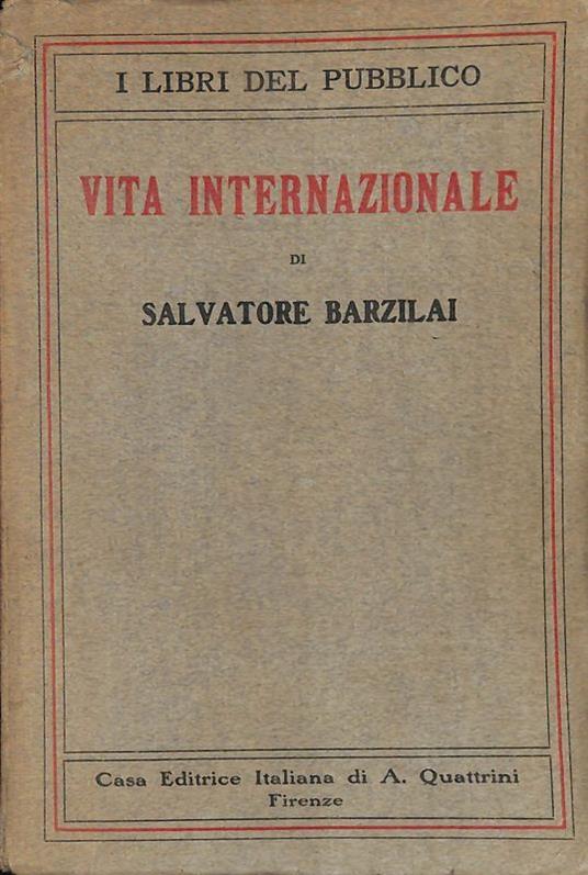 Vita internazionale - Salvatore Barzilai - copertina