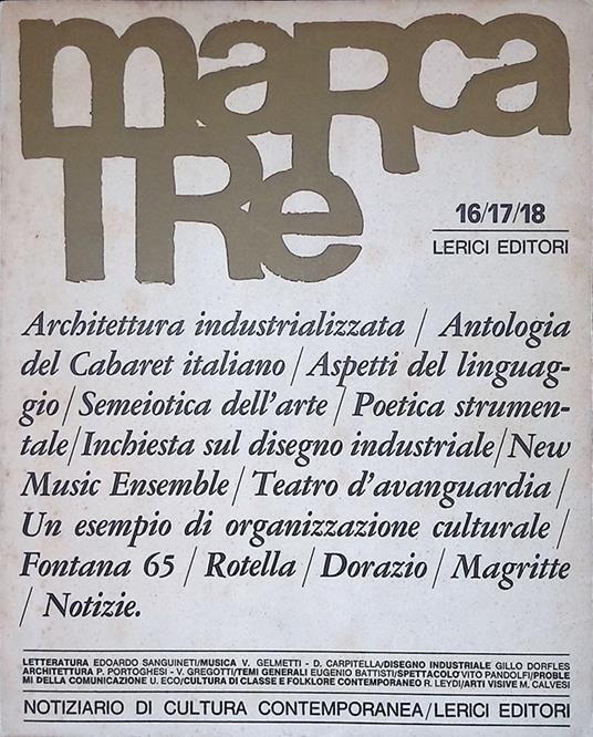 MarcaTre n.16-17-18. Luglio-agosto-settembre 1965 - copertina