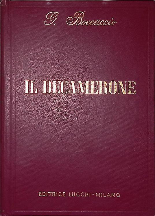 Il decamerone - copertina