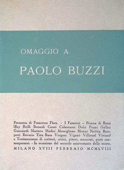 Omaggio a Paolo Buzzi - copertina