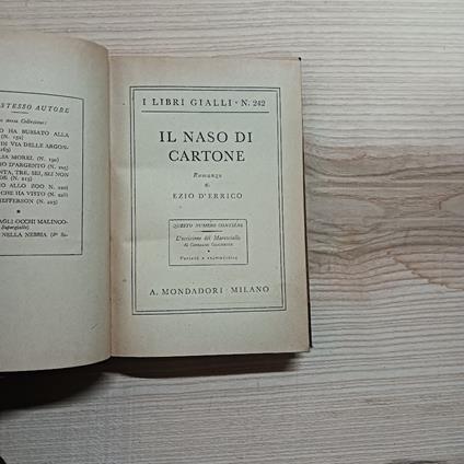 Il naso di cartone - Ezio D'Errico - copertina