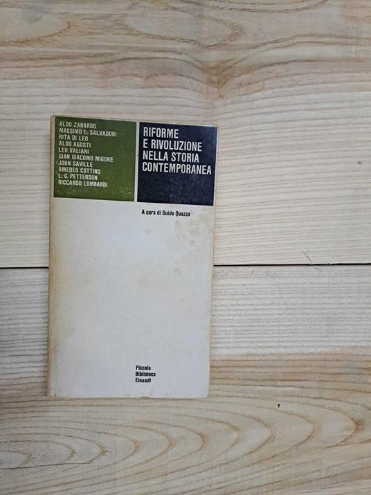 Riforme E Rivoluzione Nella Storia Contemporanea - copertina