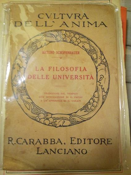 La filosofia delle Università - Arthur Schopenhauer - copertina