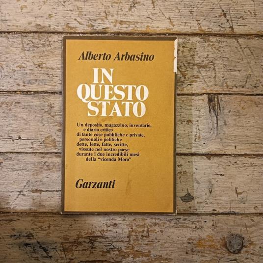 In questo Stato - Alberto Arbasino - copertina