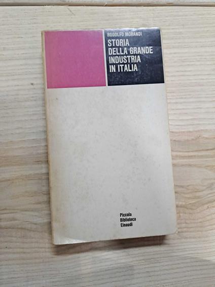 Storia della grande industria in Italia - Rodolfo Morandi - copertina