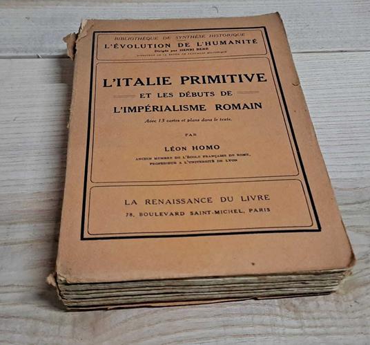 L' Italie Primitive Et Les Debuts De L' Imperialisme Romain - Léon Homo - copertina