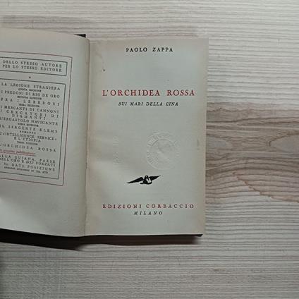 L' orchidea rossa - Paolo Zappa - copertina
