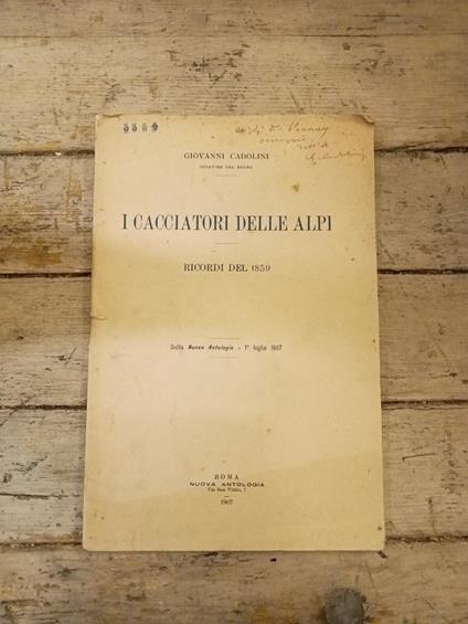 I cacciatori delle alpi - Ricordi del 1859 - copertina