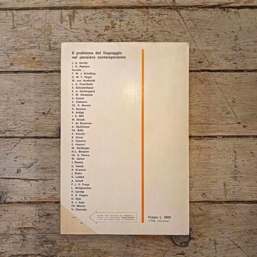 Il problema del linguaggio nel pensiero contemporaneo (da Herder a Chomsky)