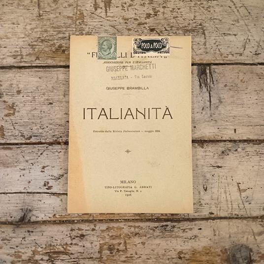 Italianità - Giuseppe Brambilla - copertina