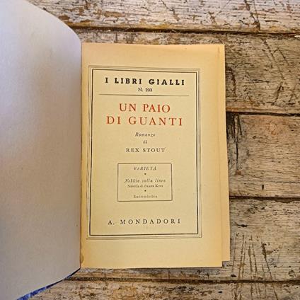 Un paio di guanti - Rex Stout - copertina