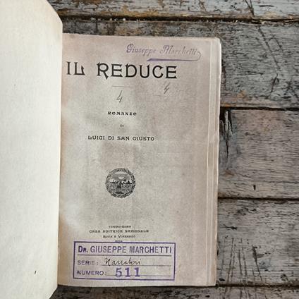 Il reduce - Luigi di San Giusto - copertina