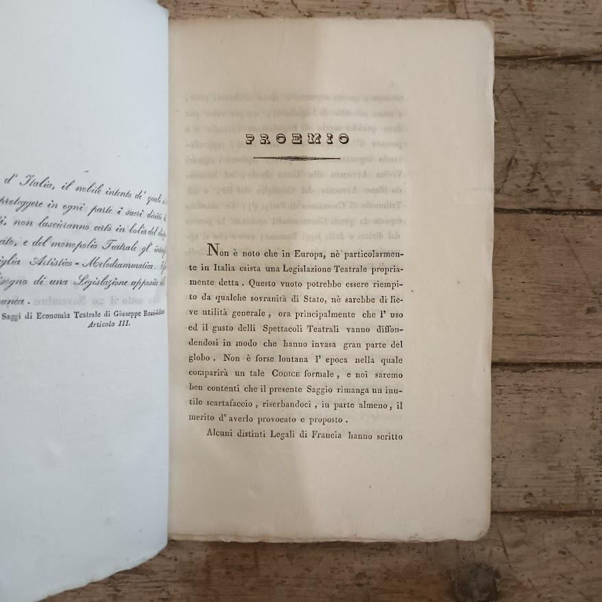 Mentore Teatrale. Repertorio di Leggi, Massime, Norme e Discipline per gli Artisti Melo-Drammatici e per chiunque abbia ingerenza o interesse in affari teatrali