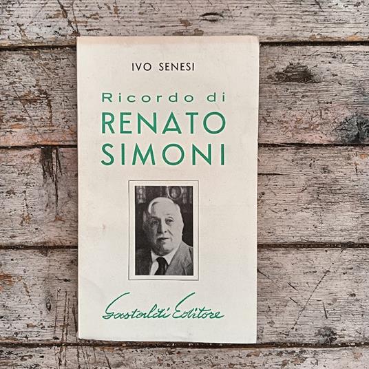 Ricordo di Renato Simoni - Ivo Senesi - copertina