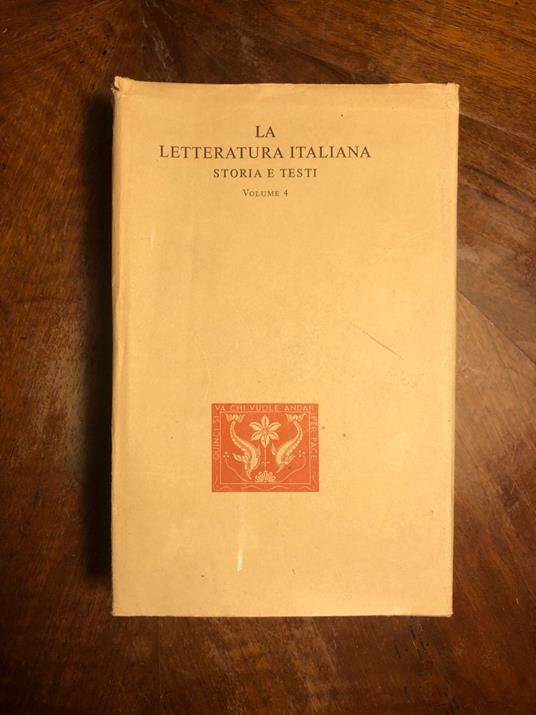 La letteratura italiana storia e testi (voll.4) - copertina