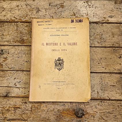 Il mistero e il valore della vita - copertina
