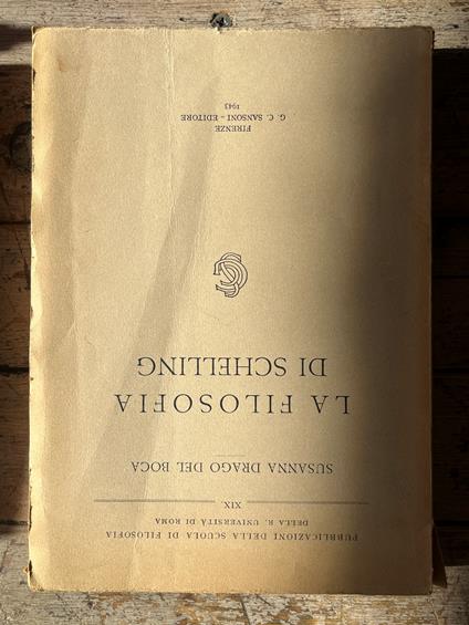 La filosofia di Schelling - Susanna Drago Del Boca - copertina