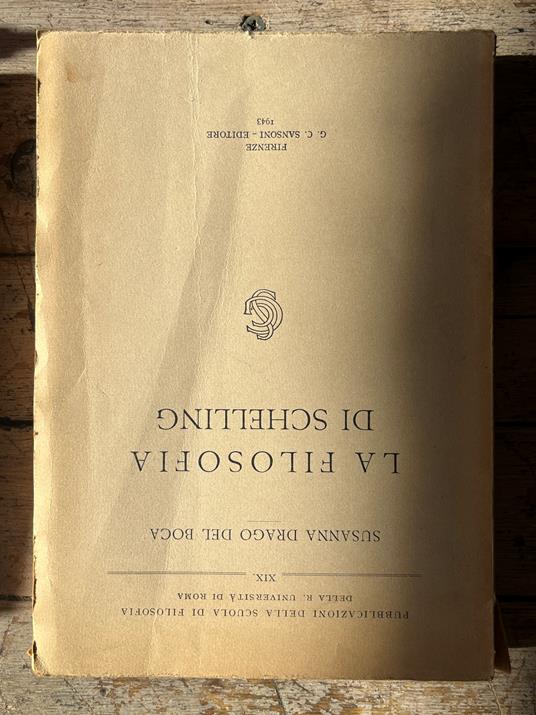 La filosofia di Schelling - Susanna Drago Del Boca - copertina