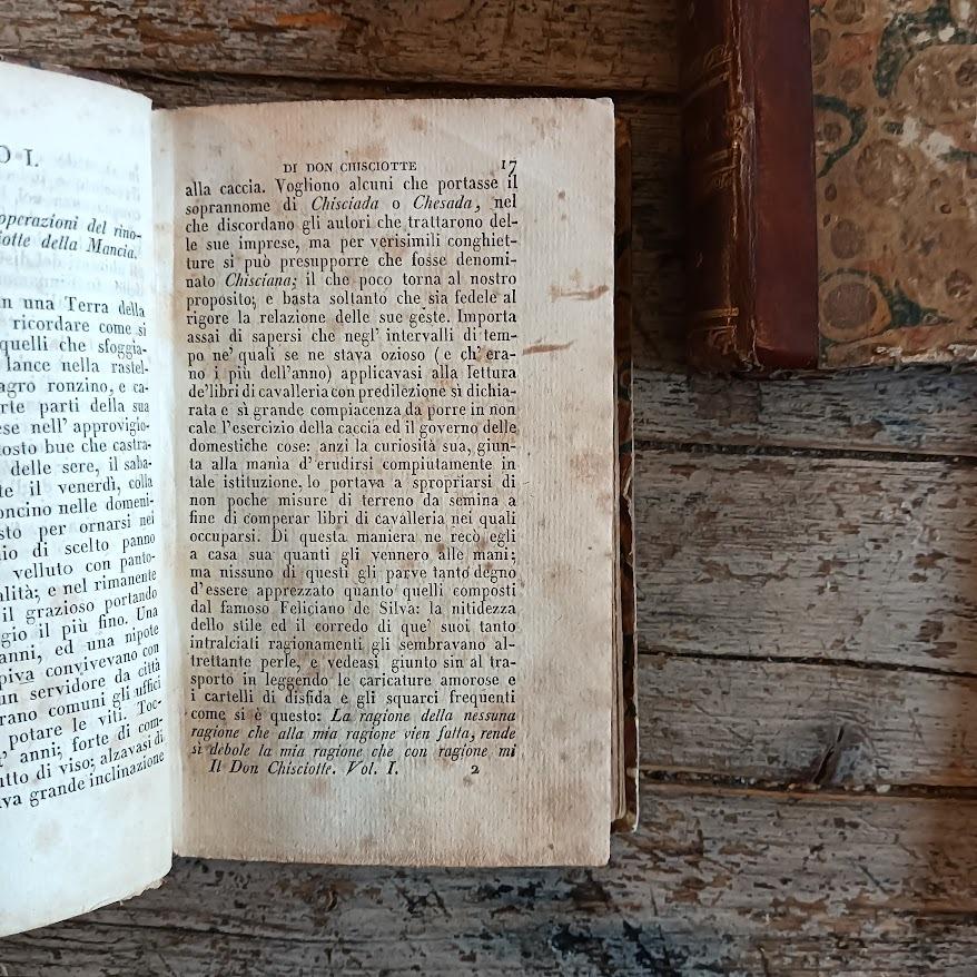 L' ingegnoso cittadino Don Chisciotte della Mancia, traduzione nuovissima procurata dal chiarissimo signore Bartolomeo Gamba (rilegato in 4 voll.)