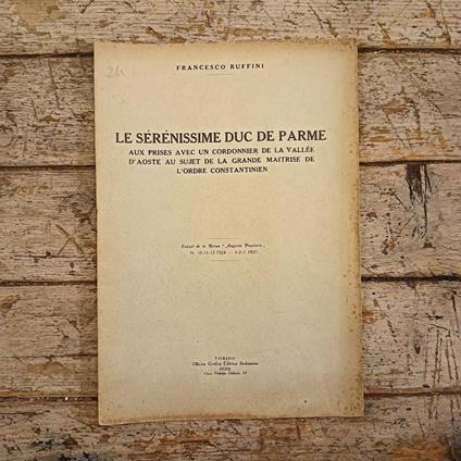 Le sérénissime duc de Parme - Francesco Ruffini - copertina