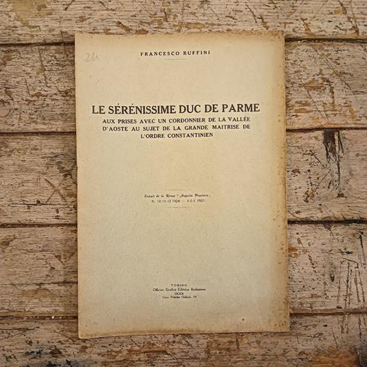 Le sérénissime duc de Parme - Francesco Ruffini - copertina