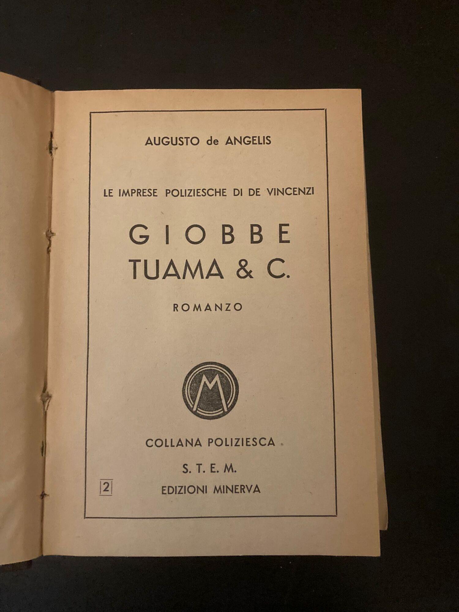 Le imprese poliziesche di De Vincenzi : Giobbe Tuama & C