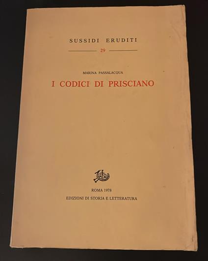 I codici di Prisciano - Marina Passalacqua - copertina