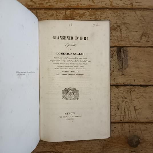 Giansenio d'Ipri - Domenico Gualco - copertina