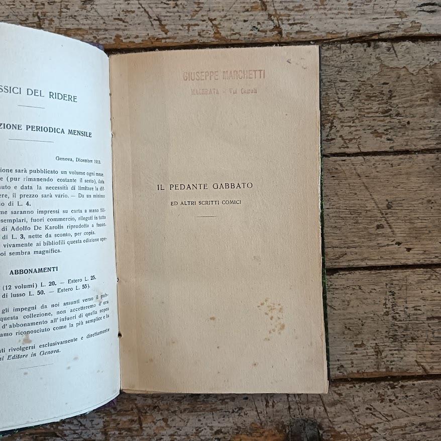 Il pedante gabbato e altri scritti comici
