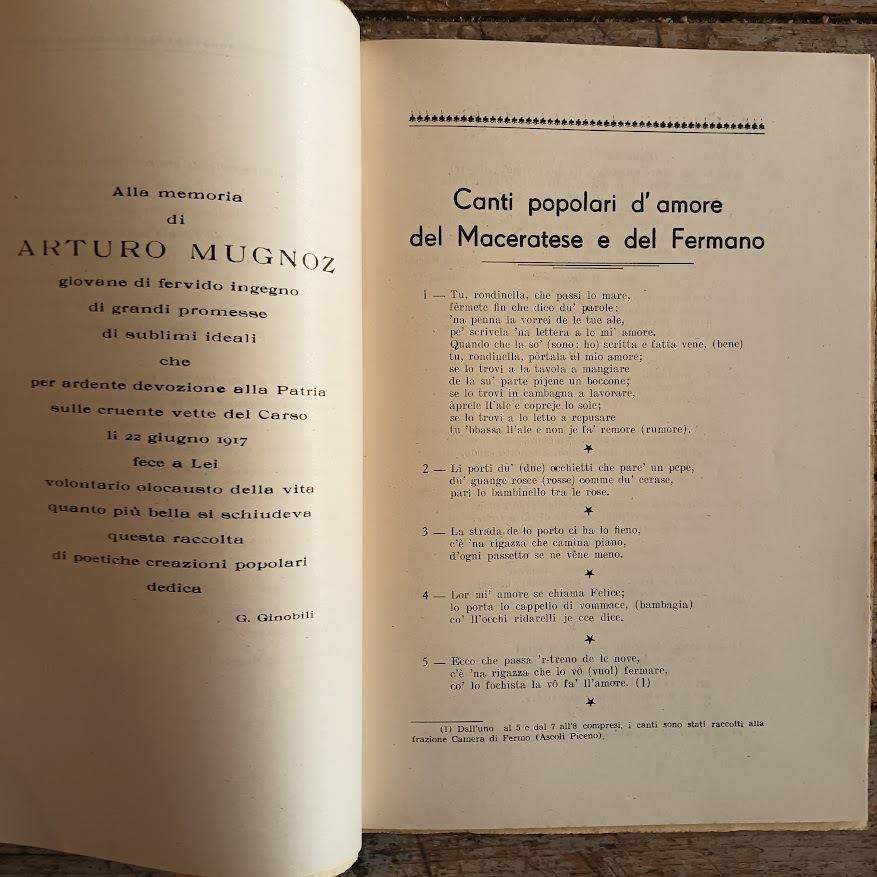 Canti Popolari d'Amore del maceratese e del fermano (2a raccolta)