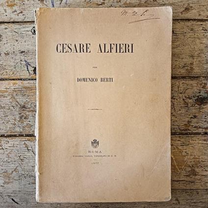 Cesare Alfieri - Domenico Berti - copertina