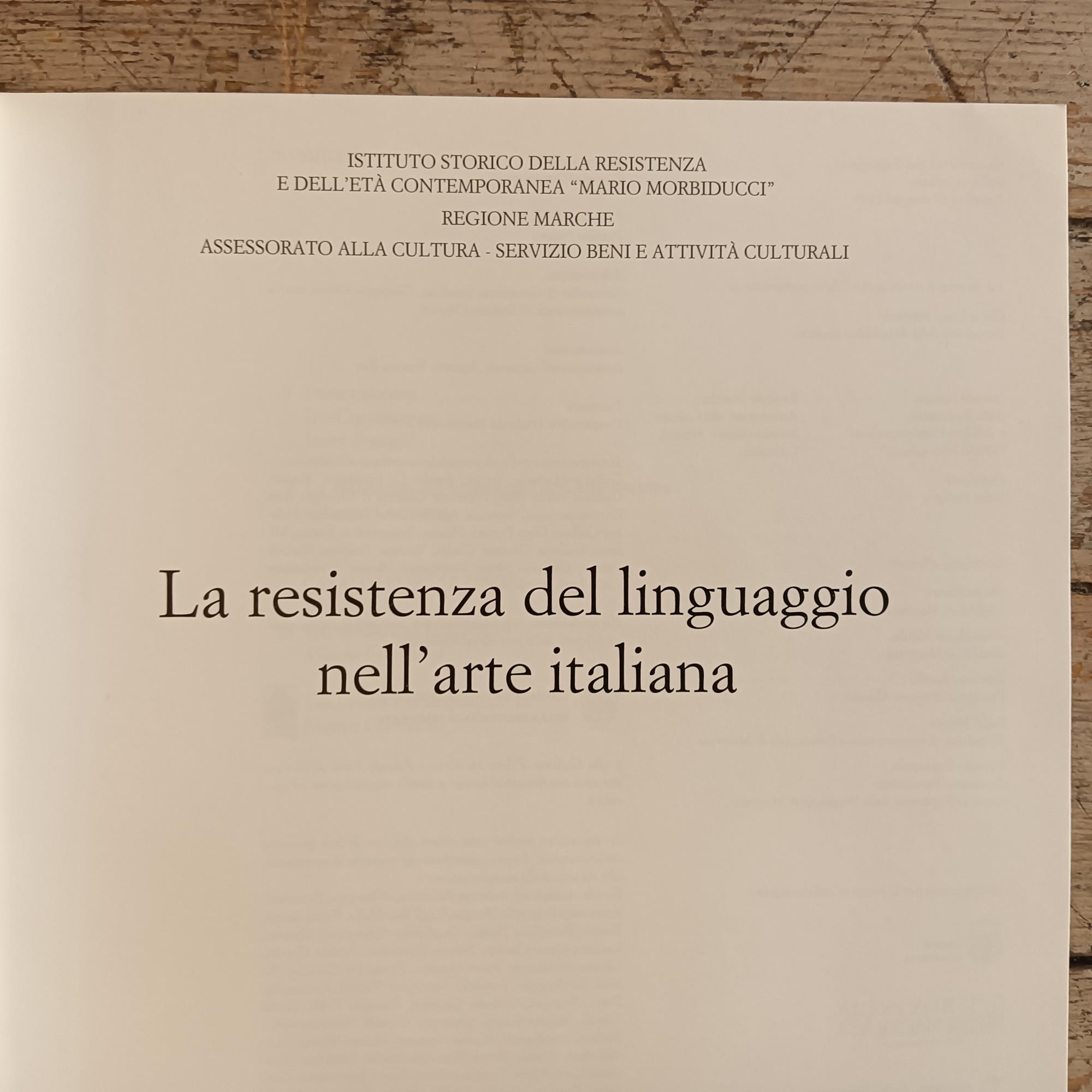 La resistenza del linguaggio nell'arte italiana