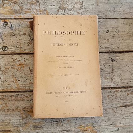 La philosophie et le temps présent - Léon Ollé-Laprune - copertina