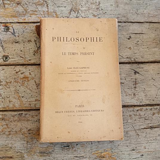 La philosophie et le temps présent - Léon Ollé-Laprune - copertina