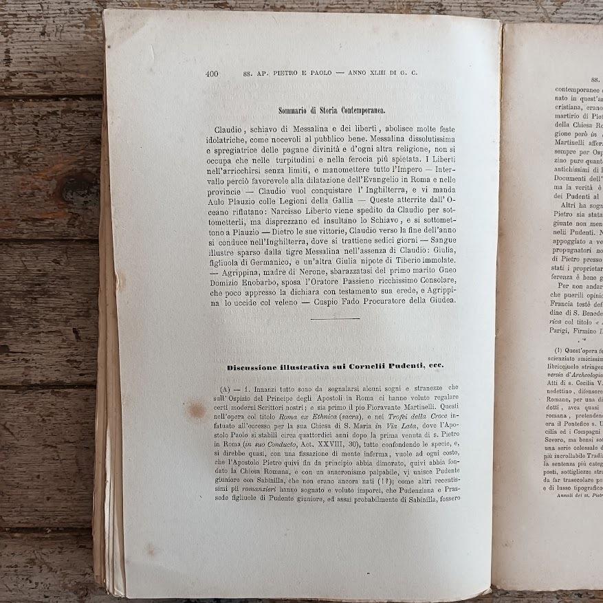 ANNALI Storico-Polemici degli ApostoliPietro e Paoloconfermati dai Monumenti antichi, cristiani, giudaicie pagani VOL.1