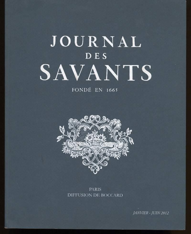 JOURNAL DES SAVANTS - Fondé en 1665