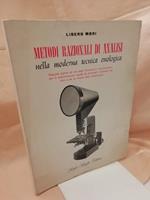 METODI RAZIONALI DI ANALISI NELLA MODERNA TECNICA ENOLOGICA(anni 60)