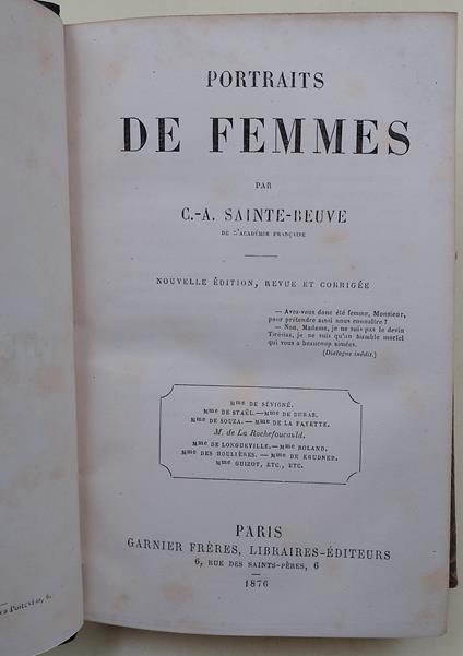 Portraits de femmes - copertina