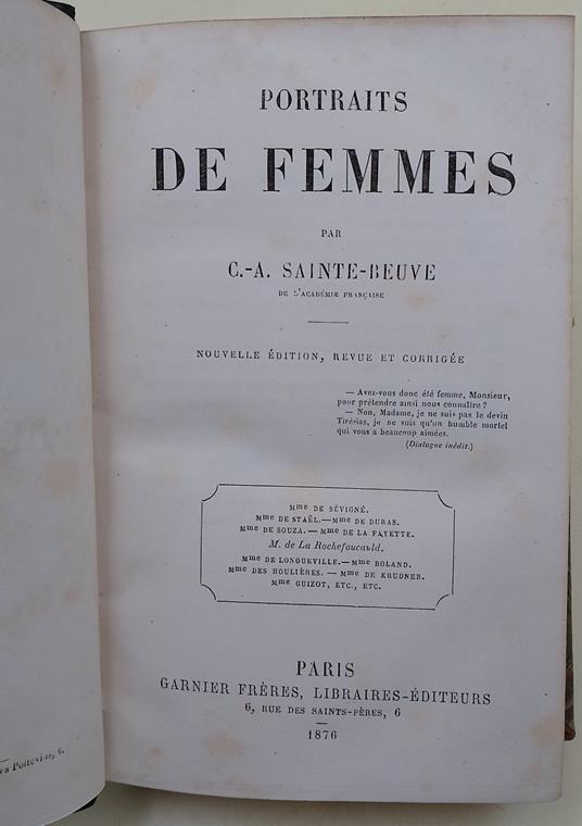 Portraits de femmes - copertina