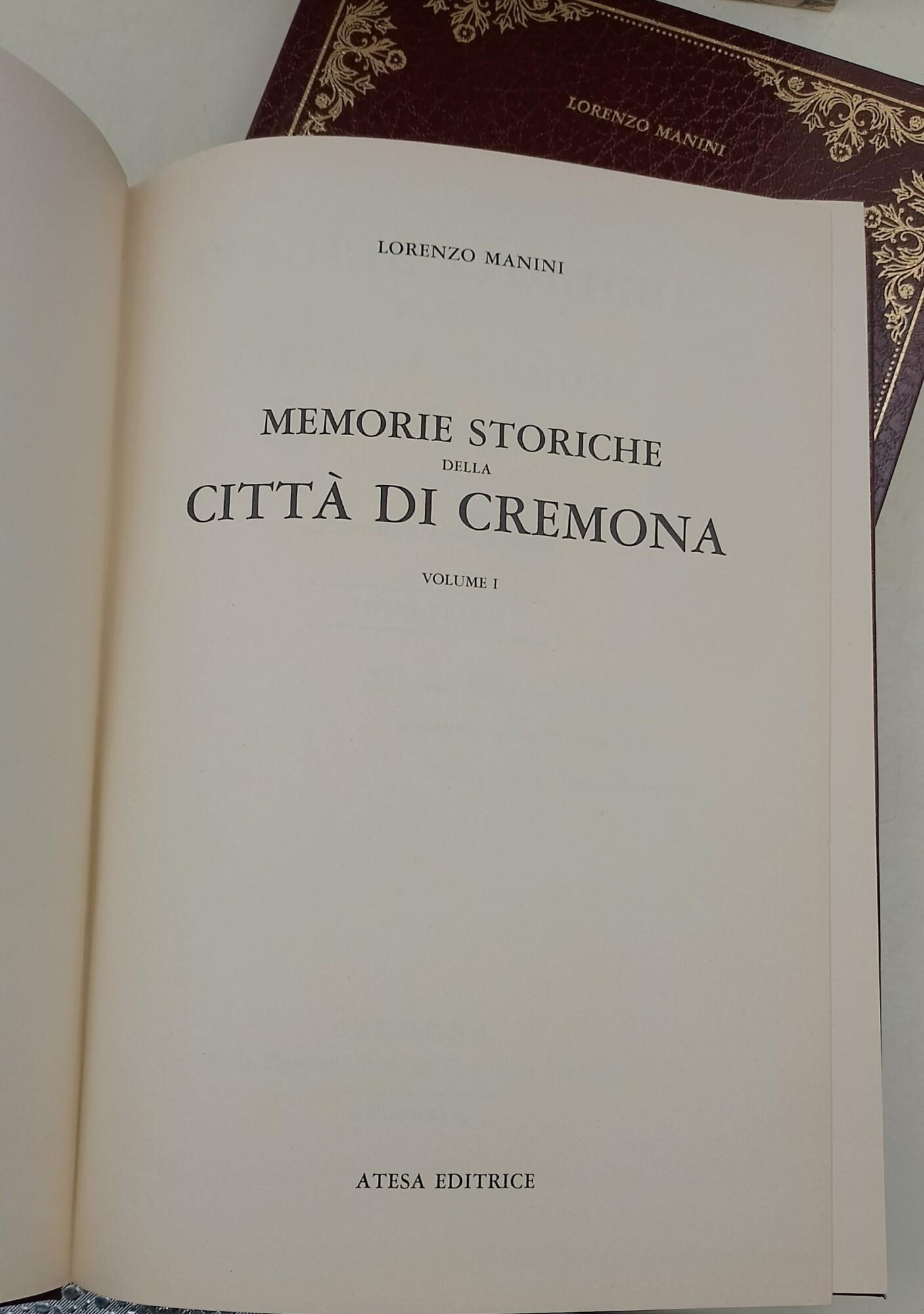 Memorie storiche della Città di Cremona- 2 voll