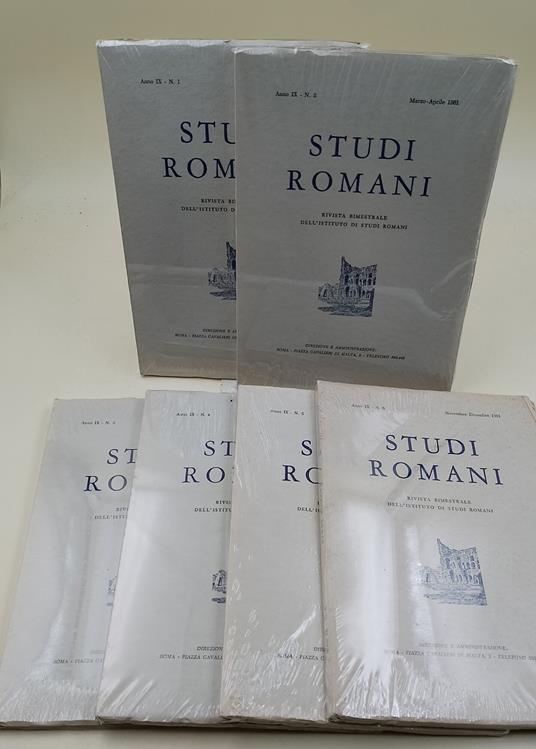 Studi Romani- Rivista bimestrale di Studi Romani-Anno IX- 6 voll.1961 - copertina