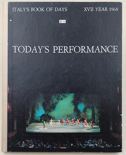 Italy's Book of Days-Today's performance- XVII Year-1968 - Elena Baggio - copertina