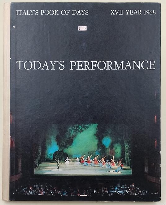 Italy's Book of Days-Today's performance- XVII Year-1968 - Elena Baggio - copertina