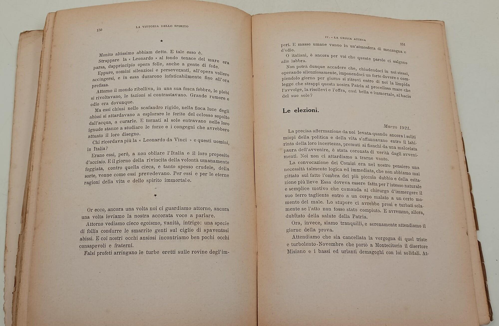 vittoria dello spirito-cinque anni di passione italiana 1918-1922