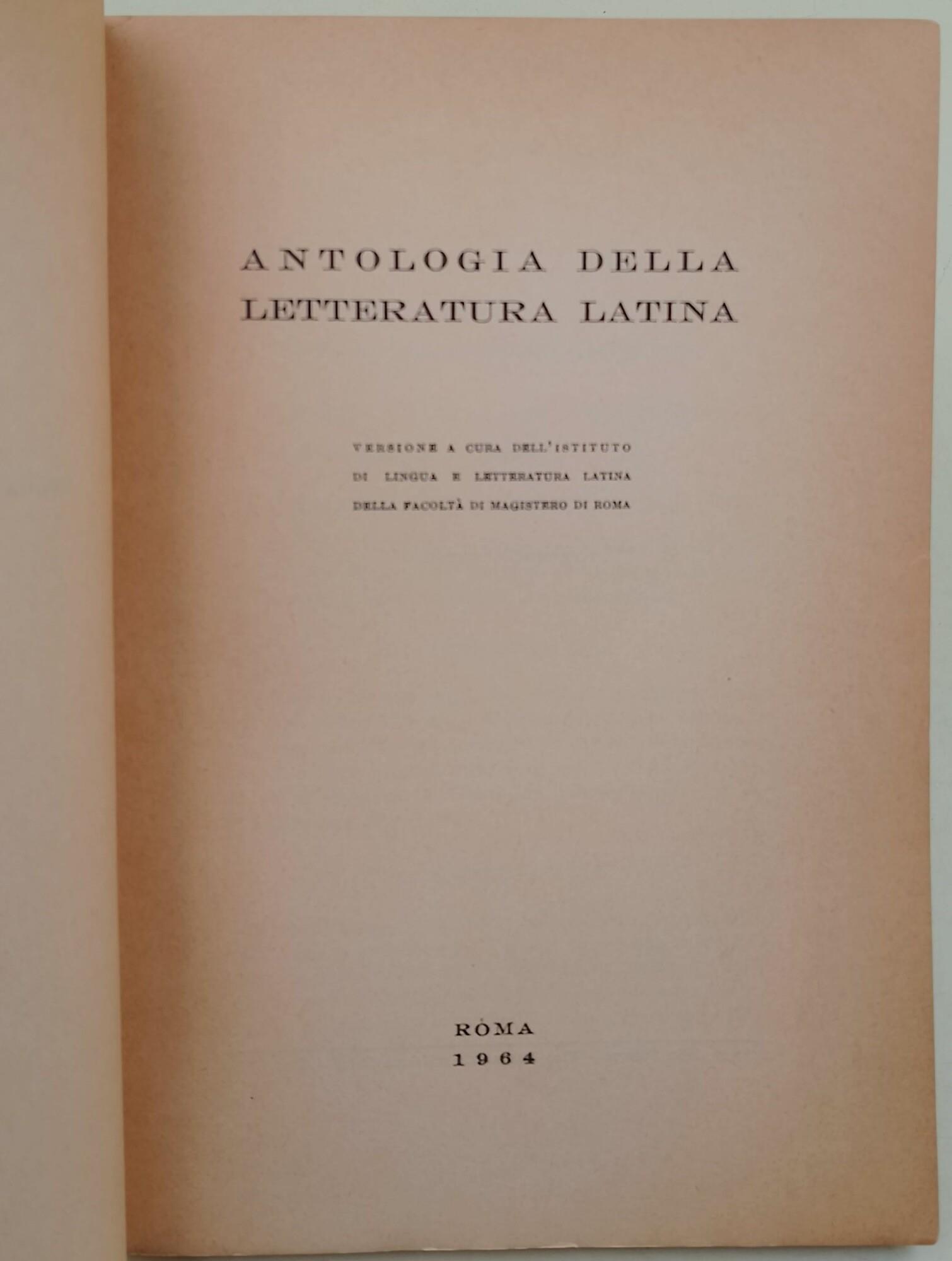 Antologia della letteratura latina